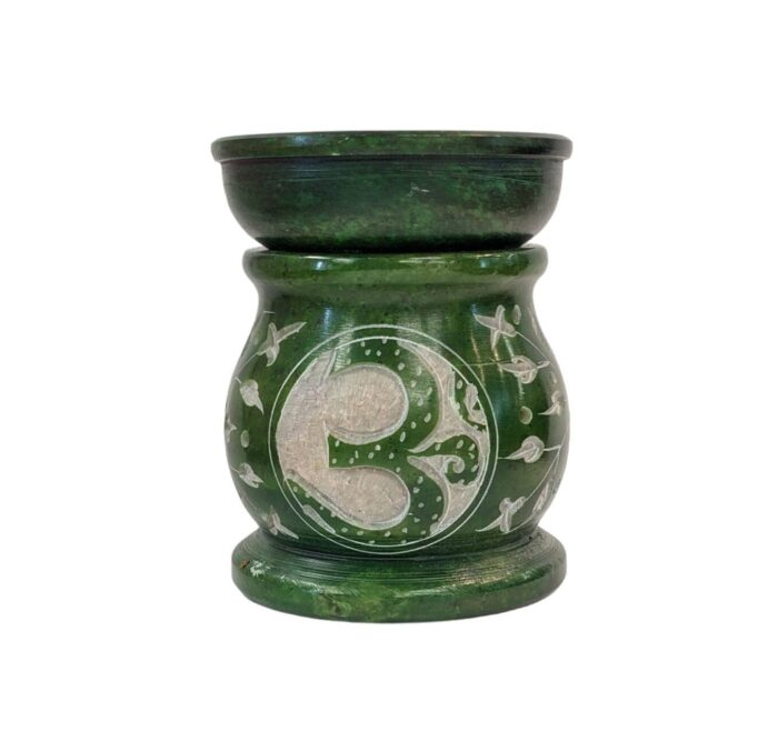 Marble Soapstone Aroma Oil Diffuser - Om - B - Image 1