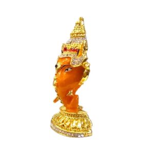 Car dashboard idol of Ganesh - Face of Ganesha - Orange