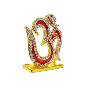 Om for Car Dashboard with red meena work