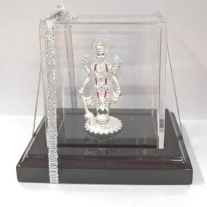 Pure silver Vishnu Idol - Pure silver Satya Narayana Statue for gifts and home mandir