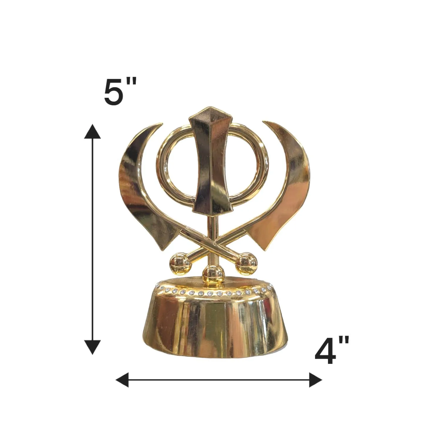 Large Brass Khanda - Golden