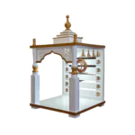 Wooden home Temple -White gold | Pooja Mandir for home