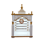 Wooden home Temple -White gold | Pooja Mandir for home