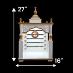 Wooden home Temple -White gold | Pooja Mandir for home