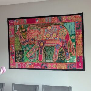 Hand made Patch work tapestry from India, for sale in Canada and the US.