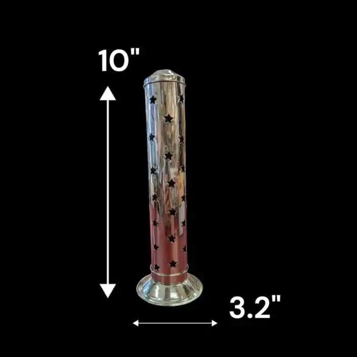 Stainless Steel Tower Shape Incense Stick Holder-STAR & 2 box incense sticks - Image 2