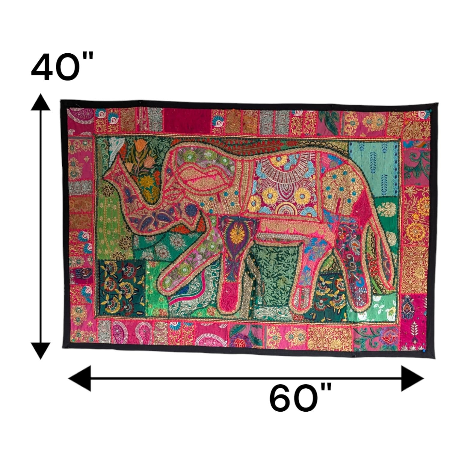 Buy unique Vintage Patchwork Tapestry Wall Decor Elephant In Canada and the US