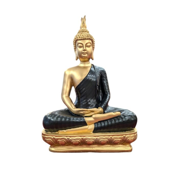 Meditating Buddha - Black Gold