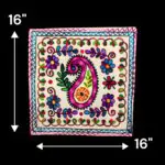 Set of 2-Wool Embroidery Cushion Covers-AK - Image 2