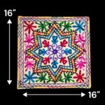 Set of 2-Wool Embroidery Cushion Covers-AM - Image 2