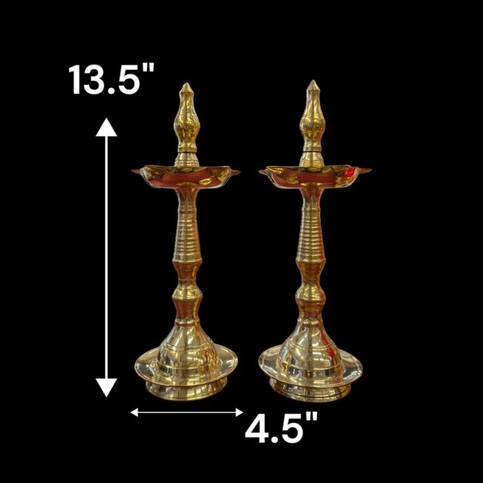 Pair of Kerala Lamps - 13.5 Inch - Image 2