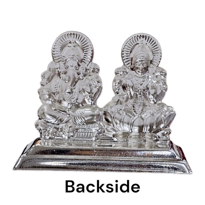 Pure Silver Lakshmi Ganesh Idol - 925 Stamped