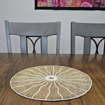 Set of 2 beaded coasters set for living room and dinning table