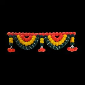 Artificial marigold flower toran for Diwali Decor , available in Canada and the US