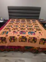 Handcrafted Quilted Kantha Patchwork Bed Cover