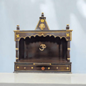 Wooden Home Temple- Dark Brown | 27 inch | Pooja Temple for home