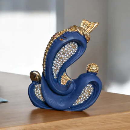 Ganesh car dashboard murti for sale in Canada and USA | Artistic Ganesha Car dashboard Idol - Blue | Ganesh Statue for Car - 3 inch