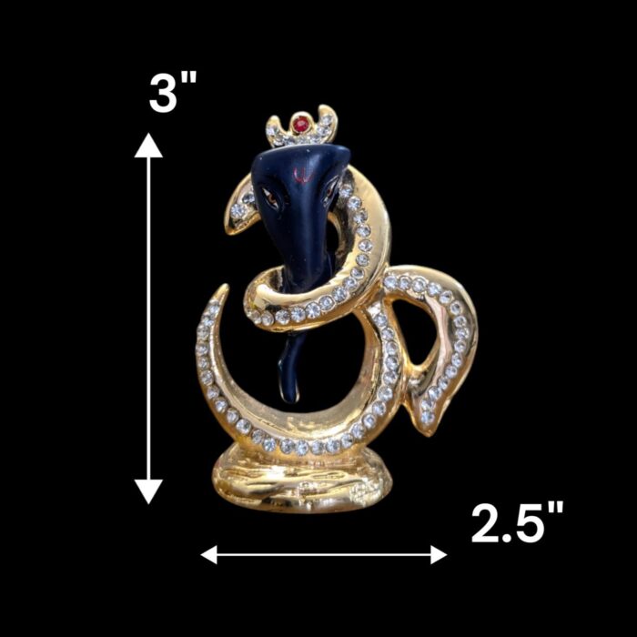 Ganesh with Om statue- Blue | Car dashboard Idol