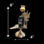 Brass Shivling Stand with Trishul, Sheshnaag - 6 inch - Image 2
