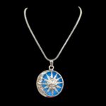 Moon Sun God Pendant Necklace-Turquoise - Image 4