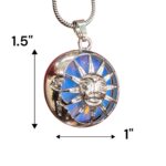 Moon Sun God Pendant Necklace-Turquoise - Image 2