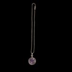 Amethyst natural stone pendant necklace - Round - Image 4