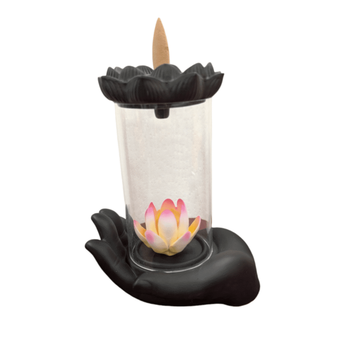 Backflow incense burner -with Ceramic Lotus - Image 4