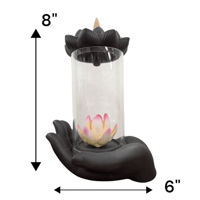Backflow incense burner -with Ceramic Lotus - Image 2