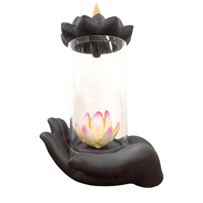 Backflow incense burner -with Ceramic Lotus - Image 3