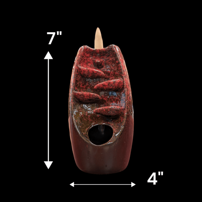 Backflow Incense Cone Burner - Red