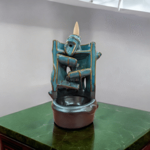 Backflow Incense Cone Burner - Waterfall green. Smoke fountain