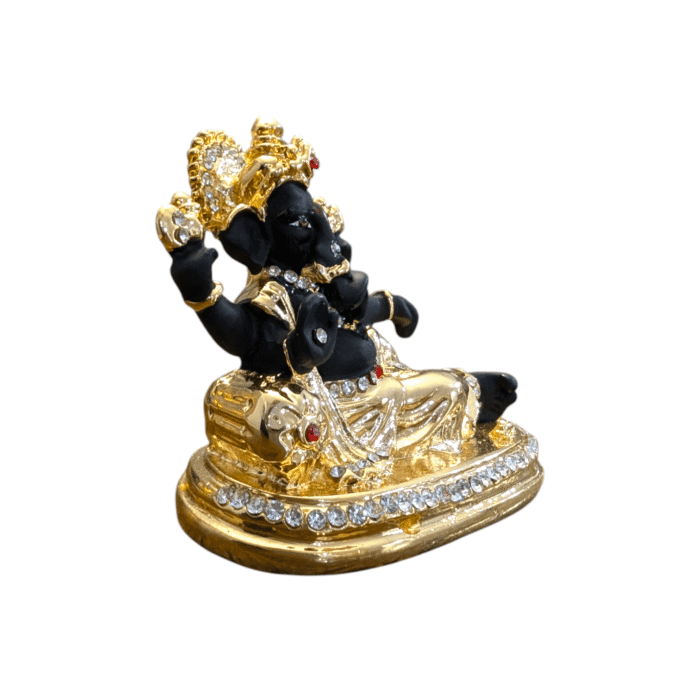 Singhasan Ganesha Idol-Black - Image 4