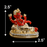 Singhasan Ganesha Statue -Orange - Image 2