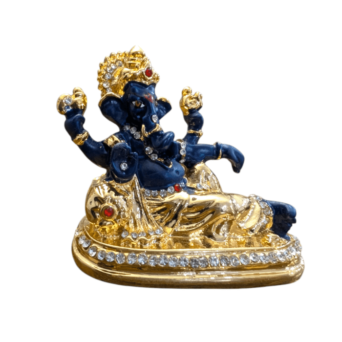 gold plated ganesh car dash idol Image of a Perfect Ganesha Car Dashboard Idol