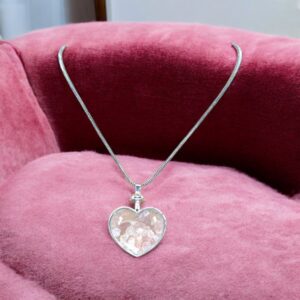Lite Rose Quartz Necklace - Heart