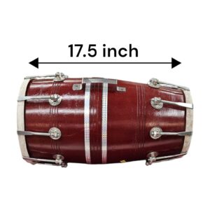 Handmade wooden Dholak from India