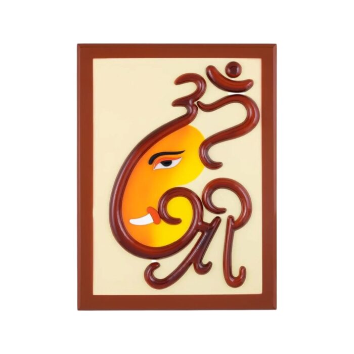 Om Shree Ganeshay Wooden Wall hanging