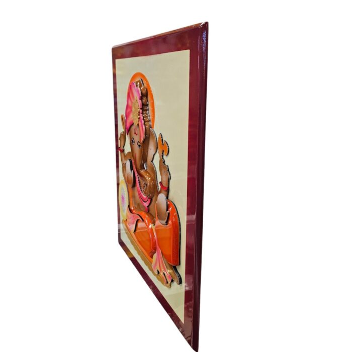 Ganesh Wooden wall hanging with high gloss finish