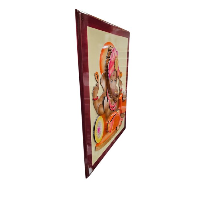 Ganesh Wooden wall hanging with high gloss finish