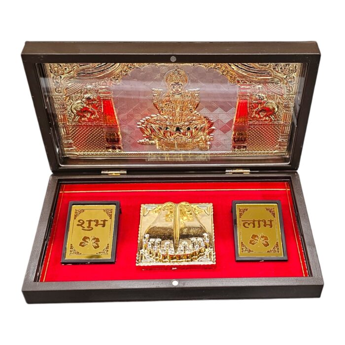 Gold plated Divinity Gift box of Goddess Lakshmi