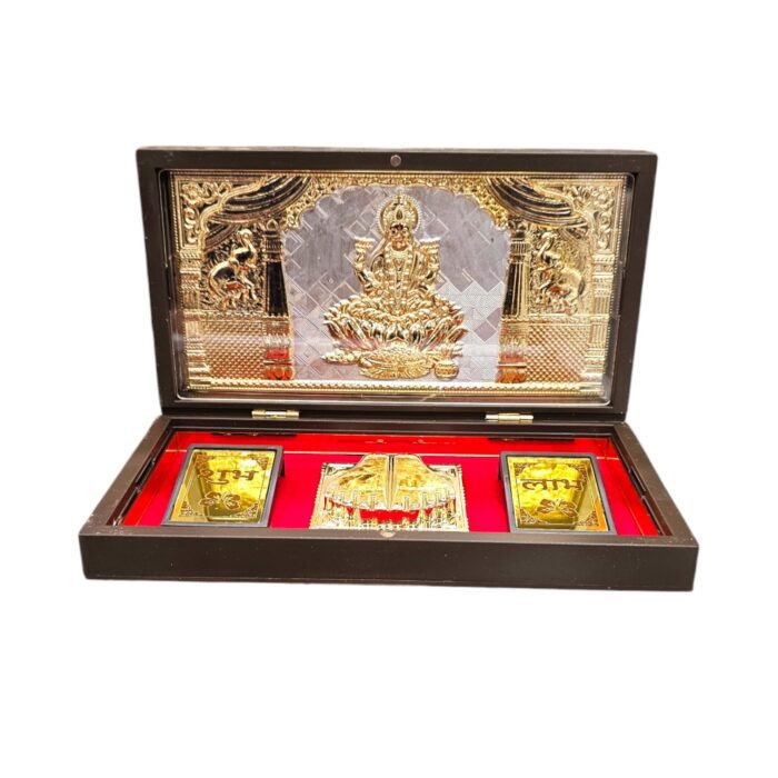 Gold plated Divinity Gift box of Goddess Lakshmi