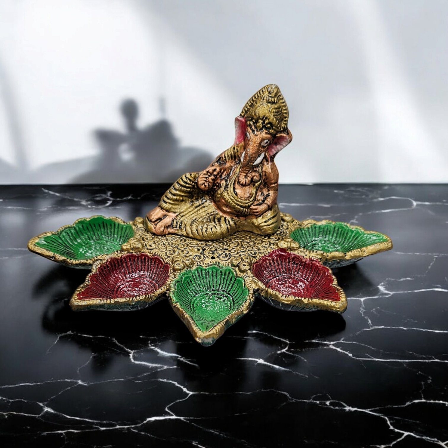 Ganesh Decorative Piece with 5 Diya