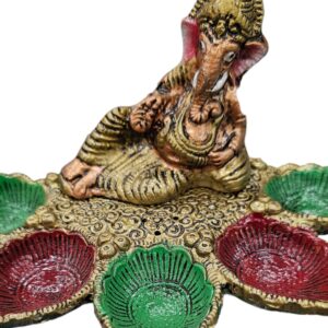 Ganesh Decorative Piece with 5 Diya