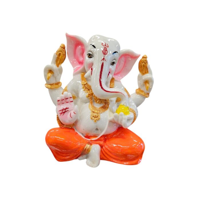Ganesh idol - orange dhoti