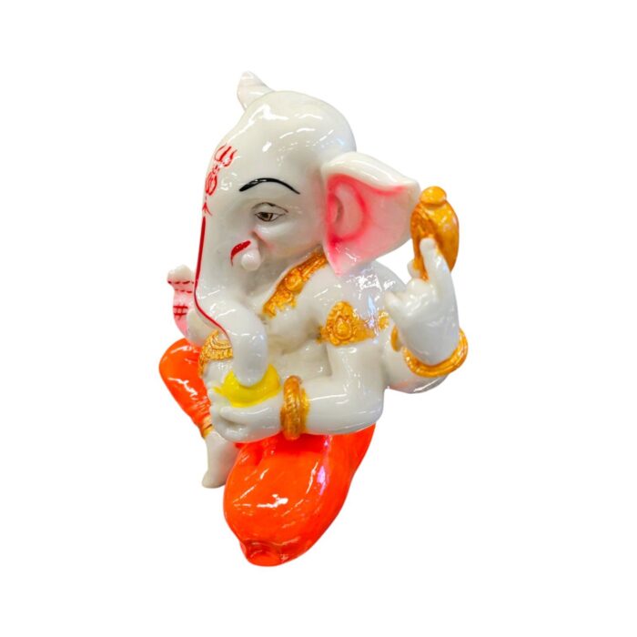 Ganesh idol - orange dhoti
