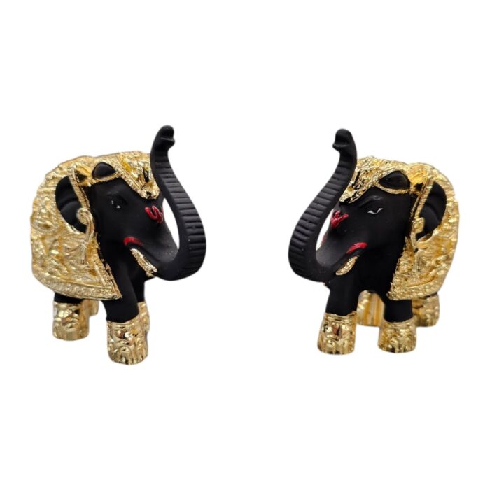 Gold Plated pair of elephants - 3 inch