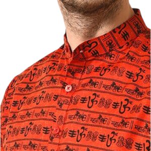 Printed kurta with Mahakaal and Om