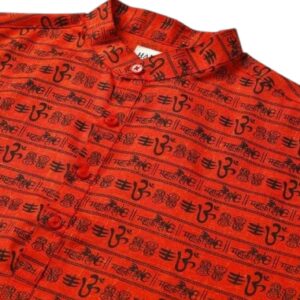 Men kurta - Indian ethnic wear - Printed kurta with Mahakaal and Om