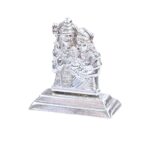 Pure silver shiv parivar idol