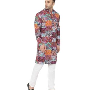 Cotton Printed Men Kurta